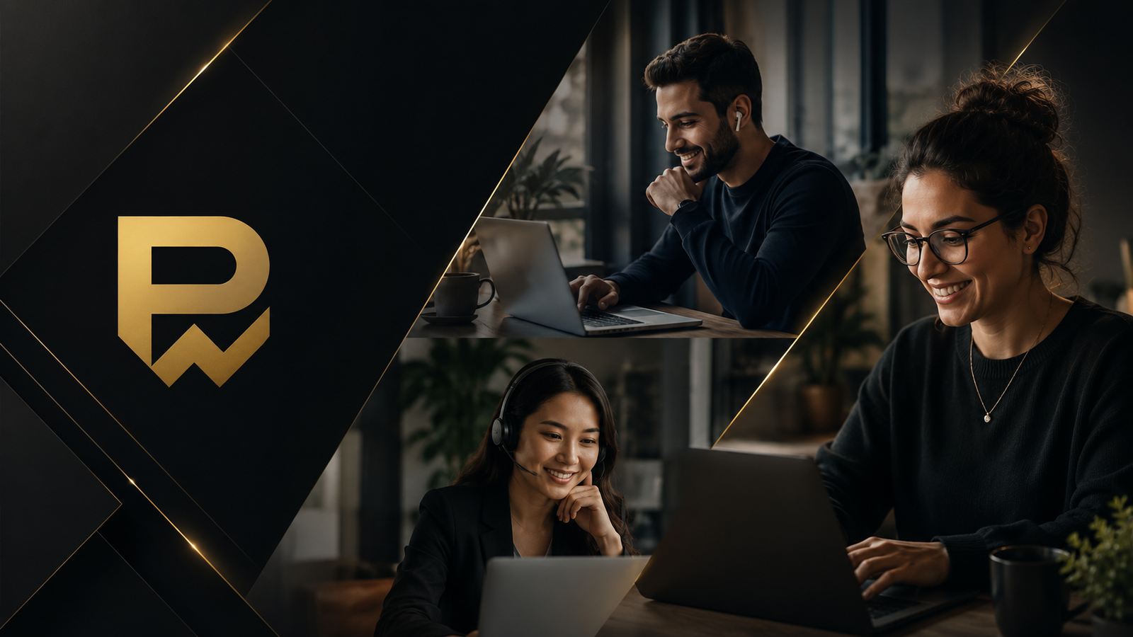PrimeWorkers — equipa profissional em trabalho remoto por texto